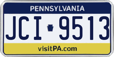 PA license plate JCI9513