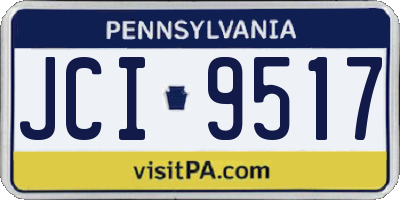 PA license plate JCI9517