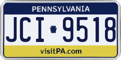 PA license plate JCI9518