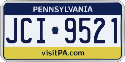 PA license plate JCI9521