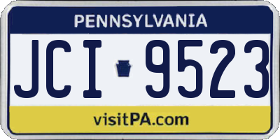 PA license plate JCI9523