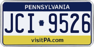 PA license plate JCI9526