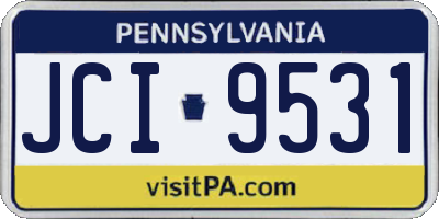 PA license plate JCI9531
