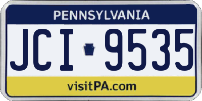 PA license plate JCI9535