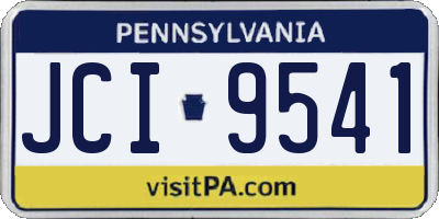 PA license plate JCI9541