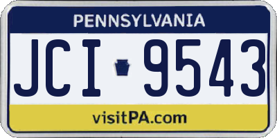PA license plate JCI9543