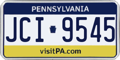 PA license plate JCI9545