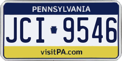 PA license plate JCI9546