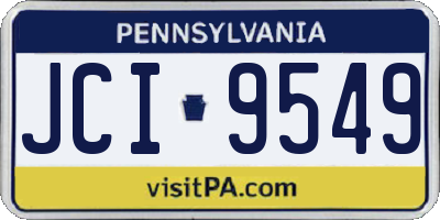 PA license plate JCI9549
