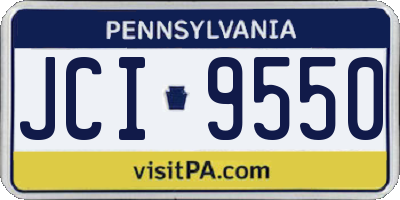 PA license plate JCI9550