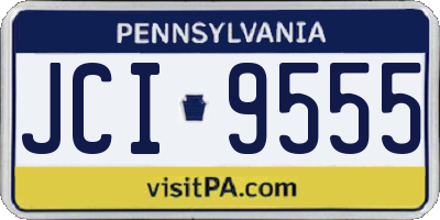 PA license plate JCI9555