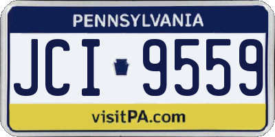 PA license plate JCI9559