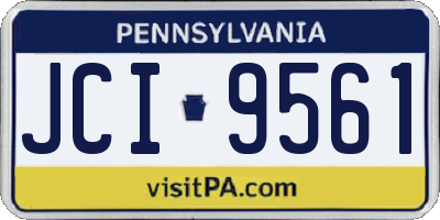 PA license plate JCI9561