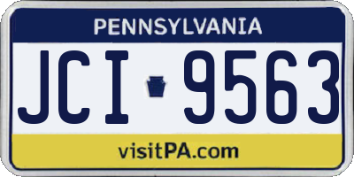 PA license plate JCI9563