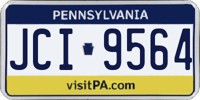 PA license plate JCI9564