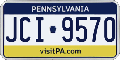 PA license plate JCI9570