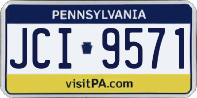 PA license plate JCI9571