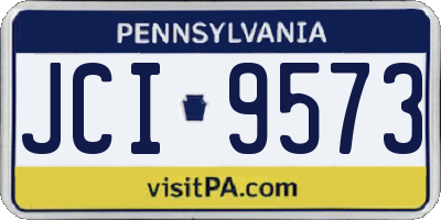 PA license plate JCI9573