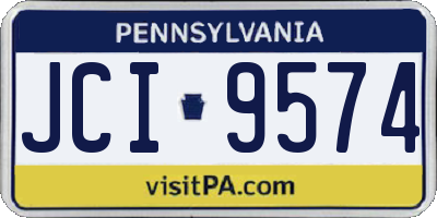 PA license plate JCI9574