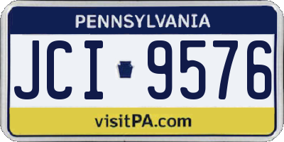 PA license plate JCI9576