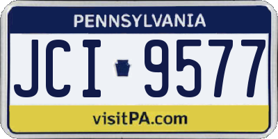 PA license plate JCI9577