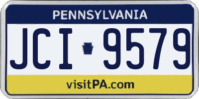 PA license plate JCI9579