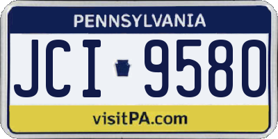 PA license plate JCI9580