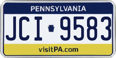 PA license plate JCI9583