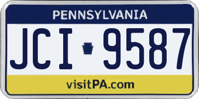 PA license plate JCI9587