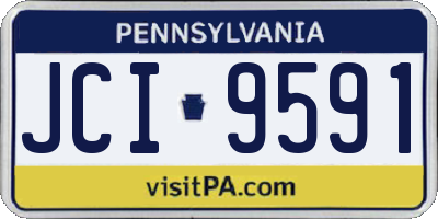 PA license plate JCI9591