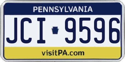 PA license plate JCI9596