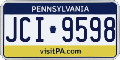 PA license plate JCI9598