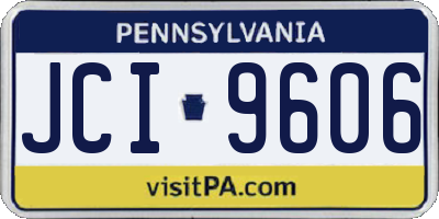 PA license plate JCI9606