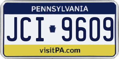 PA license plate JCI9609