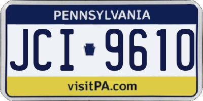 PA license plate JCI9610
