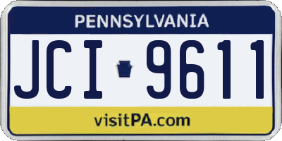 PA license plate JCI9611