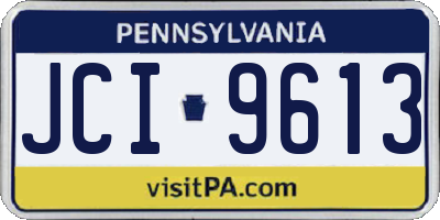 PA license plate JCI9613
