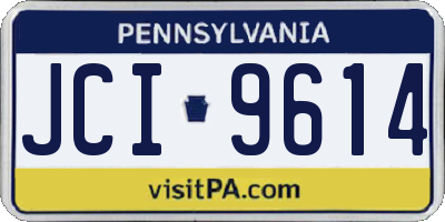 PA license plate JCI9614