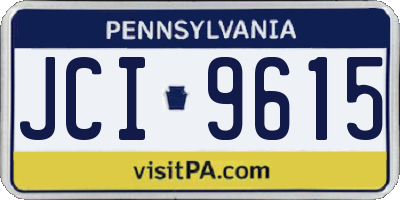PA license plate JCI9615