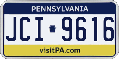 PA license plate JCI9616