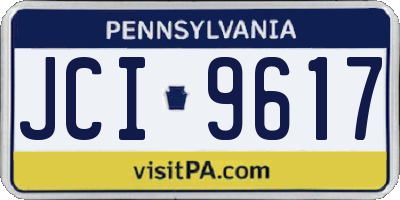 PA license plate JCI9617
