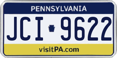 PA license plate JCI9622
