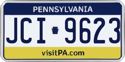 PA license plate JCI9623