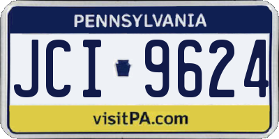PA license plate JCI9624