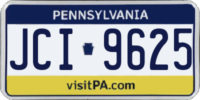 PA license plate JCI9625