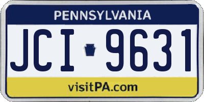 PA license plate JCI9631