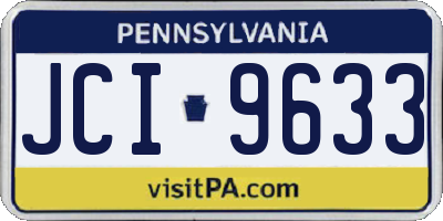 PA license plate JCI9633
