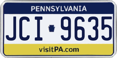 PA license plate JCI9635