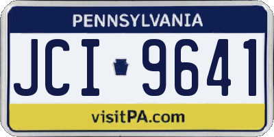 PA license plate JCI9641