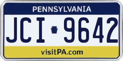 PA license plate JCI9642